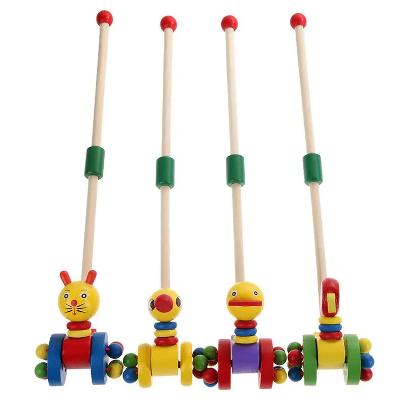Cartoon Baby Wooden Toys For Children Putting Cartoon Animals Toddler Wooden Puzzle Trolley Toy 1