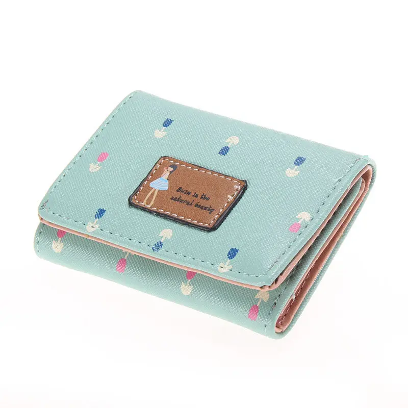 Cartoon Girl Wallet Short Purse Cartoon Purses Lovely Women Wallets 3