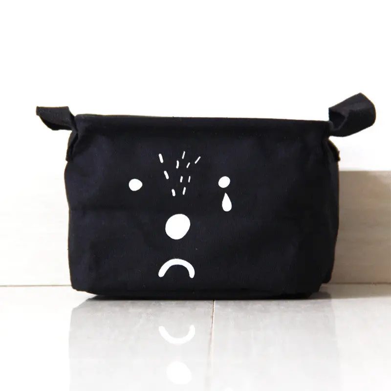 Cartoon Linen Desk Storage Box Holder Home Cotton Organizer Case Jewelry Cosmetic Stationery Sundries Cute Animal Decor 94881 2
