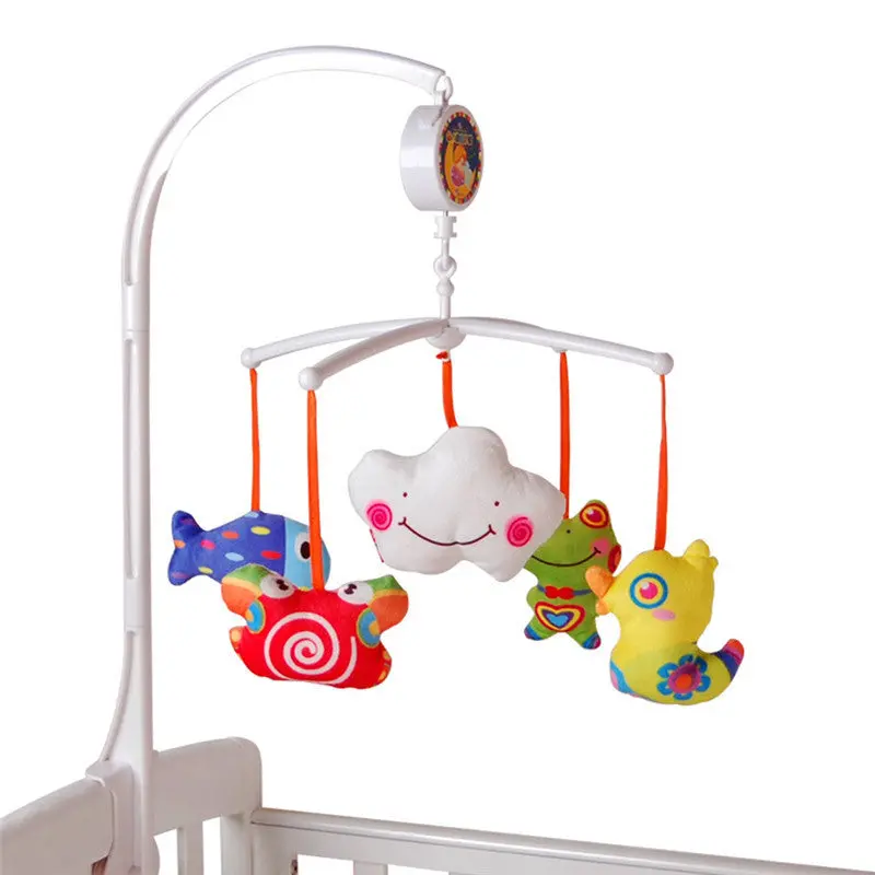 Cartoon Plush Toy Baby Crib Mobile Musical Bell Box Wind-Up Music Cute Bed Toy Gift Baby Kids Love 1