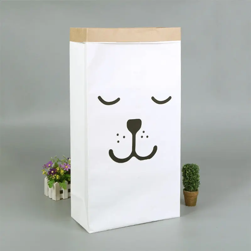 Cartoon Printing Laundry Storage Bag Household Pouch Cotton Canvas Bag For Baby Kids Toys Storage Bag Cute Wall Pocket 84767 1