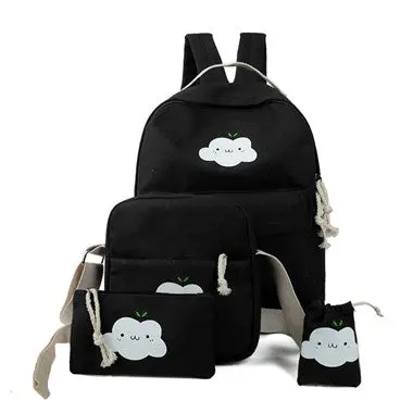 Casual Backpack Women Bag Student School Bags Women Rucksack Schoolbag For Youth Backpack Mochilas Fourpiece 1