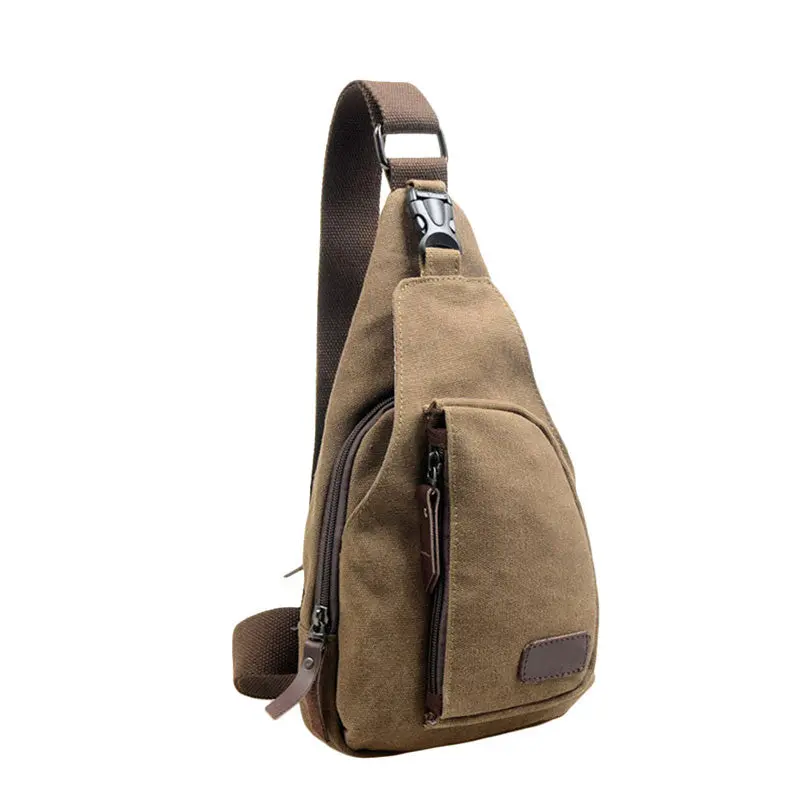Casual Canvas Unbalance Back Pack Men Crossbody Shoulder Bag Outdoor Shoulder Bag Men Handbags 2