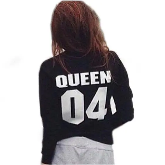 Casual Couple Sweatshirt Pullover Couples Hoodies Sweatshirts Letter Print King And Queen Hoodie Gv289 8