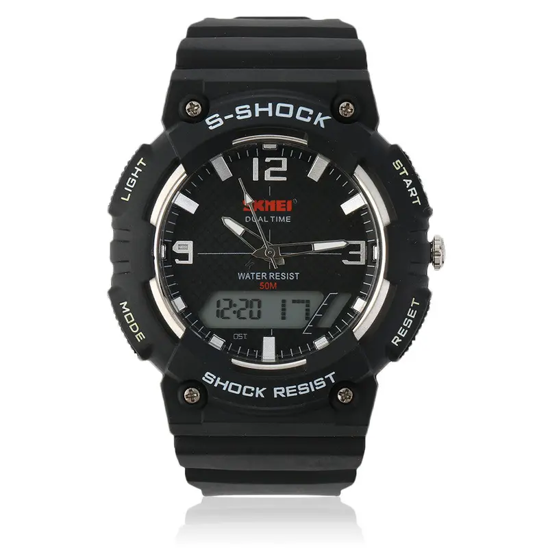 Casual Digital Wristwatch Popular Military Sports Watches Led Display Stopwatch Dual Display Watch 1