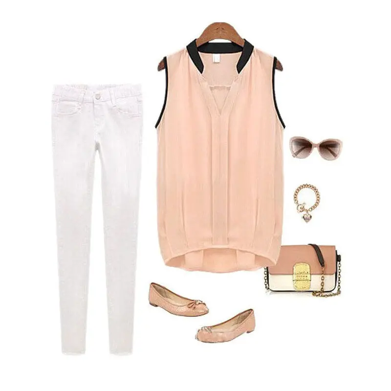 Casual Dress Women Shirt Tees Chiffon Tops Elegant All Match Ol Work Wear Solid Outwear Femininas 1