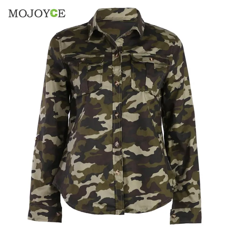 Casual Fashion Jacket Women Camouflage Army Jacket Sheath Outerwear Pocket Vogue Women Coat Cardigan Jaqueta Feminina 2