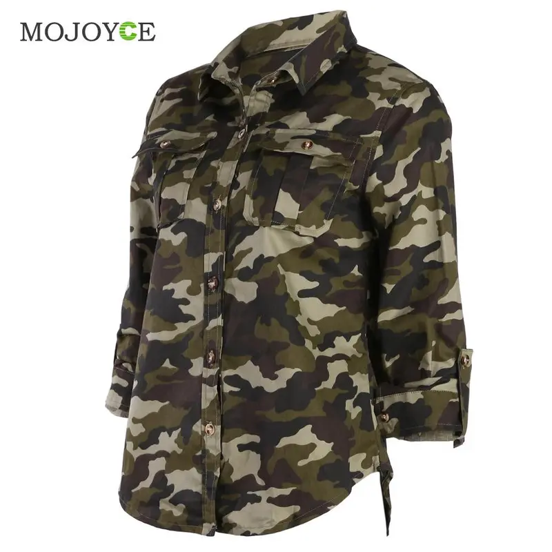 Casual Fashion Jacket Women Camouflage Army Jacket Sheath Outerwear Pocket Vogue Women Coat Cardigan Jaqueta Feminina 4
