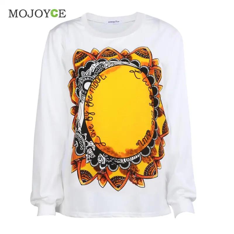 Casual Hoodies Women Long Sleeve Hoodie Sun Flower Print Fashion Graphic Sweatshirt Tracksuit Sweatshirt Women Moleton Feminina 1