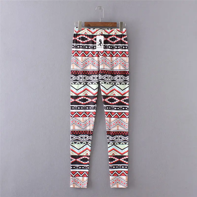 Casual Leggings Women Lady Skinny Geometric Print Stretchy Jegging Pants Slim Leggings Fast Shipping Feida 3