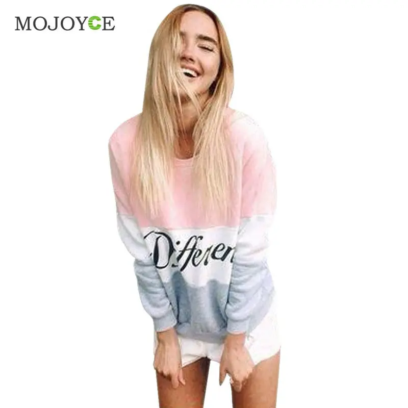 Casual Letters Printed Hoodies Sweatshirt Women Long Sleeve Hoodie Tee Tops Pink Pullover Jumper Sweatshirt Women Top 3