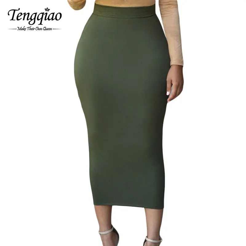 Casual Long Skirt Black High Waist Long Tight Maxi Skirts For Maxi Pencil Long Skirt High Waist 2