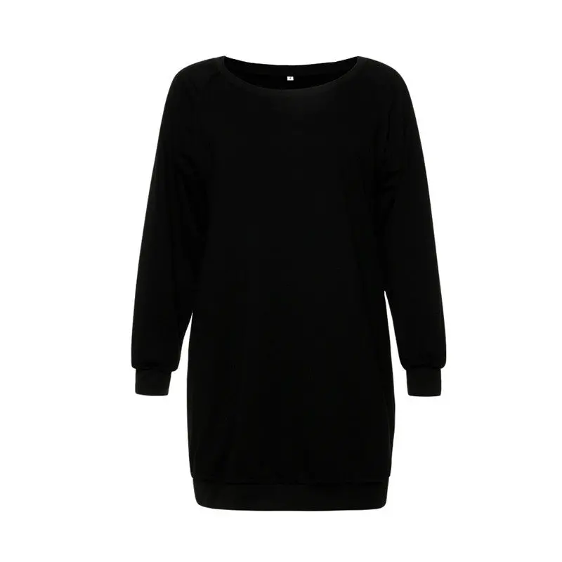 Casual Loose Women Dress Plus Size Women Clothing Long Sleeve O Neck Hoodies Dress Christmas Dresses 1