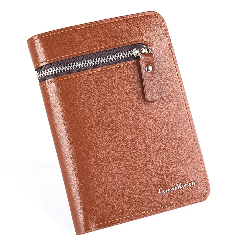 Casual Mini Men Leather Card Cash Receipt Holder Organizer Wallet Purse Cards Holder 2