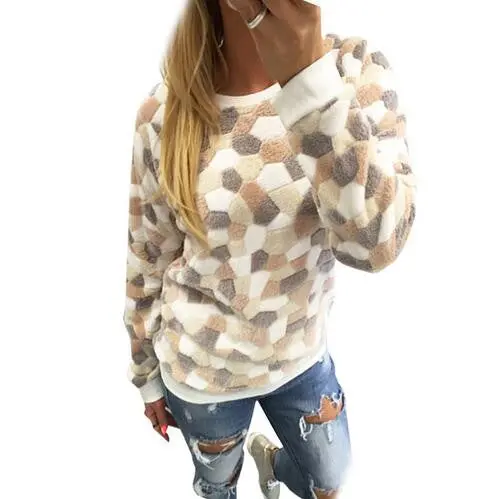 Casual O-Neck Hoodie for Women – Long-Sleeve Warm Pullover Sweatshirt