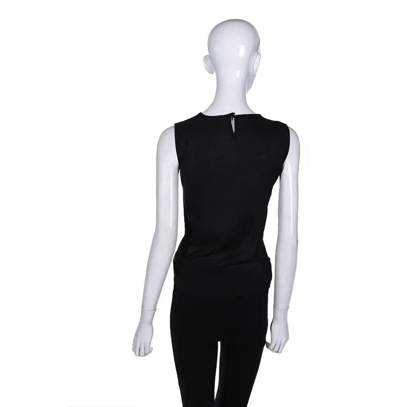 Casual Patchwork Chiffon Mesh Sleeveless Vest Loose T Shirts Blouse O Neck Tops 6