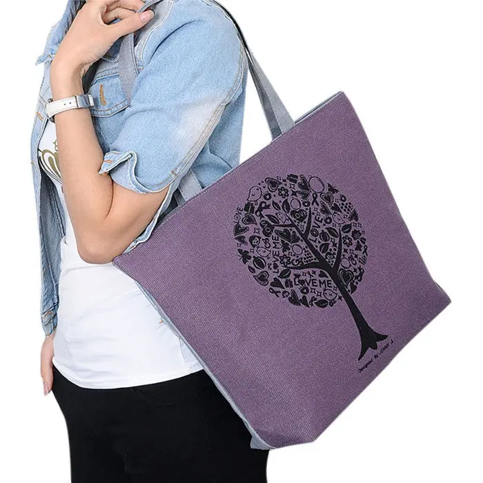 Casual Printing Women Bags Canvas Hbag Bag Purse Shoulder Ladies Bolsa Feminina Clutch Large-Capacity Tote Shopping Bags 3