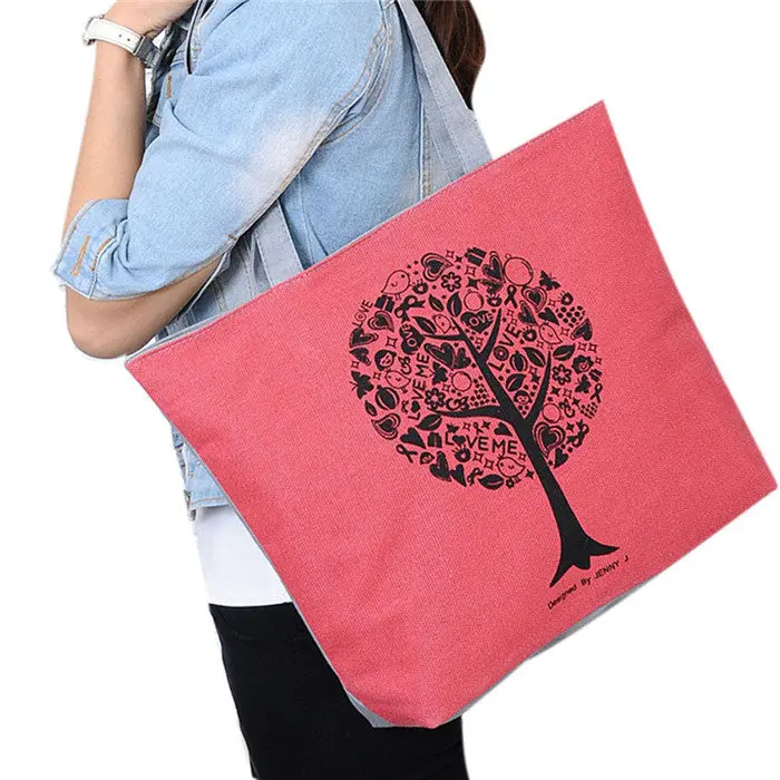 Casual Printing Women Bags Canvas Hbag Bag Purse Shoulder Ladies Bolsa Feminina Clutch Large-Capacity Tote Shopping Bags 4