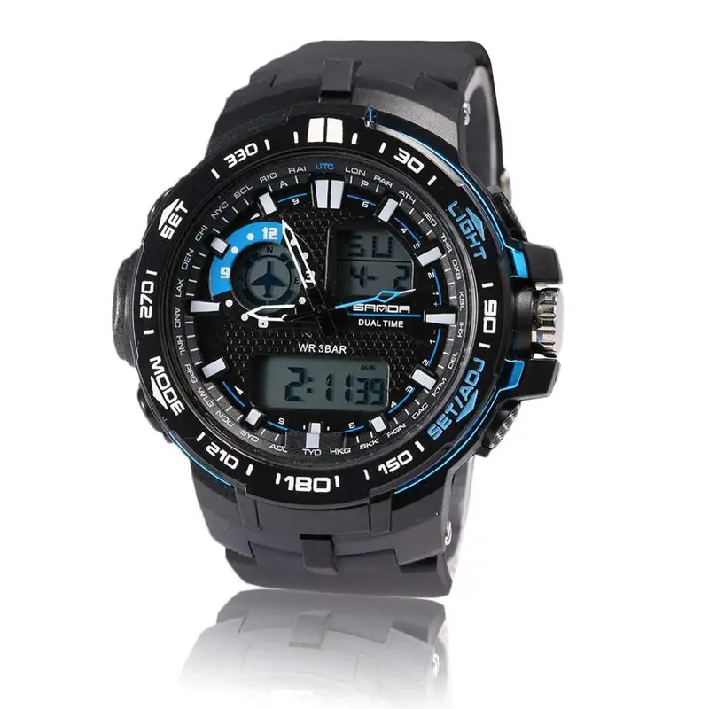 Casual Sanda Students Waterproof Wrist Watch Sports Electronic Three Pin Digital Simple Type Watch Best Gifts 3