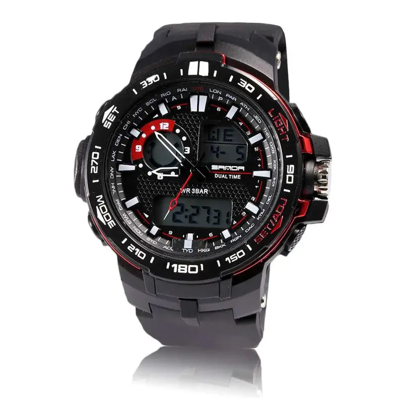 Casual Sanda Students Waterproof Wrist Watch Sports Electronic Three Pin Digital Simple Type Watch Best Gifts 4