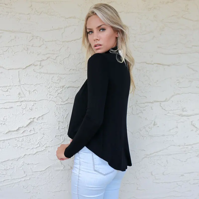 Casual Solid Top Women Halter Top Cropped Femme Blouses Vwomens Long Sleeve Sexy Topsol Lady Lace Loose Tanks 1