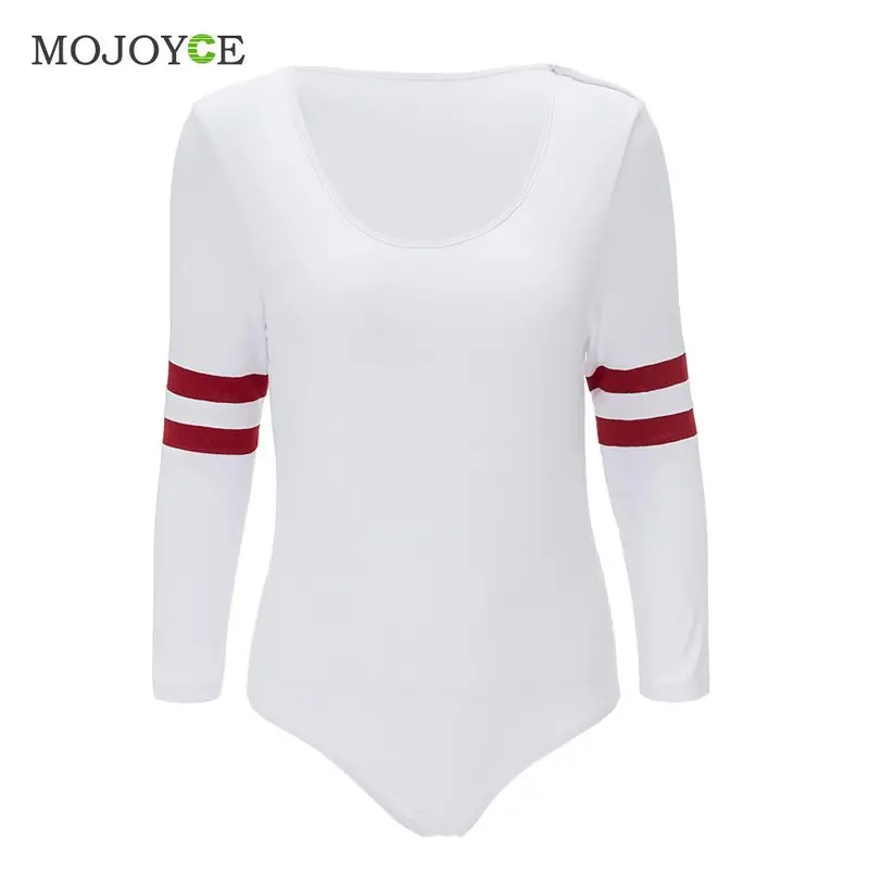 Casual Stretchy Leotard Jumpsuit Women Long Sleeve Bodysuit Short Jumpsuit Combinaison Femme Rompers Playsuit 1