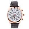 Casual Style Businesstype Wrist Watches Pu Leather Movet Waterproof Quartz Wrist Watches 80210 3