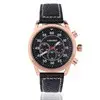 Casual Style Businesstype Wrist Watches Pu Leather Movet Waterproof Quartz Wrist Watches 80210 4