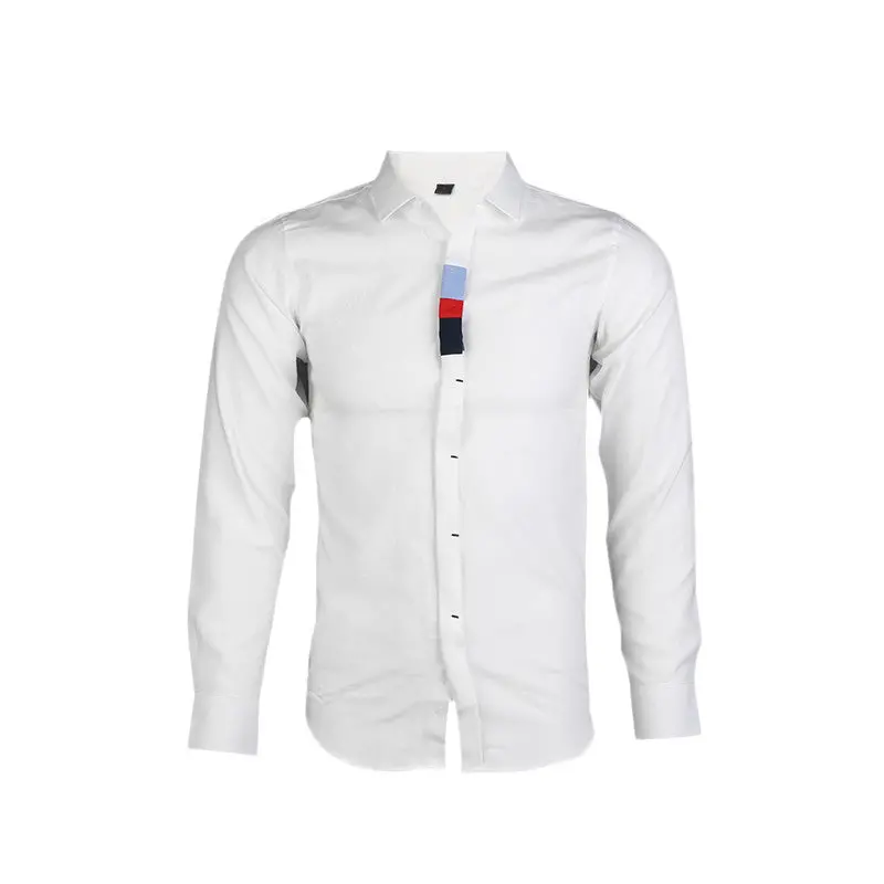 Casual Stylish Casual Slim Fit Silhouette Long Sleeve Dress Shirt Tops Whitegrayblue Mlxlxxlxxxl 1