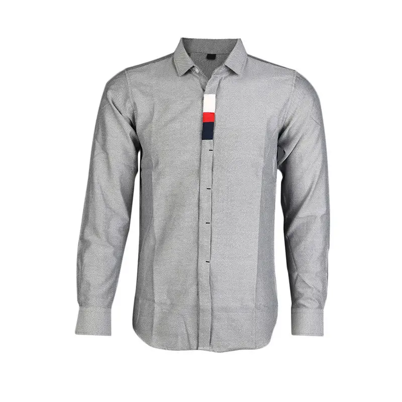 Casual Stylish Casual Slim Fit Silhouette Long Sleeve Dress Shirt Tops Whitegrayblue Mlxlxxlxxxl 6