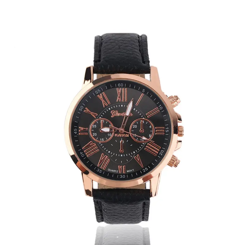Casual Stylish Numerals Faux Leather Quartz Watch Montre Femme Watches Relojes Mujer 1