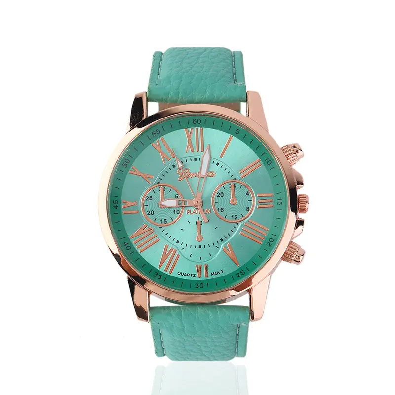 Casual Stylish Numerals Faux Leather Quartz Watch Montre Femme Watches Relojes Mujer 4