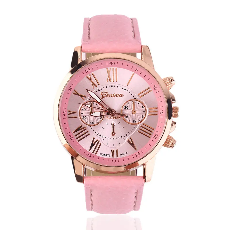Casual Stylish Numerals Faux Leather Quartz Watch Montre Femme Watches Relojes Mujer 5