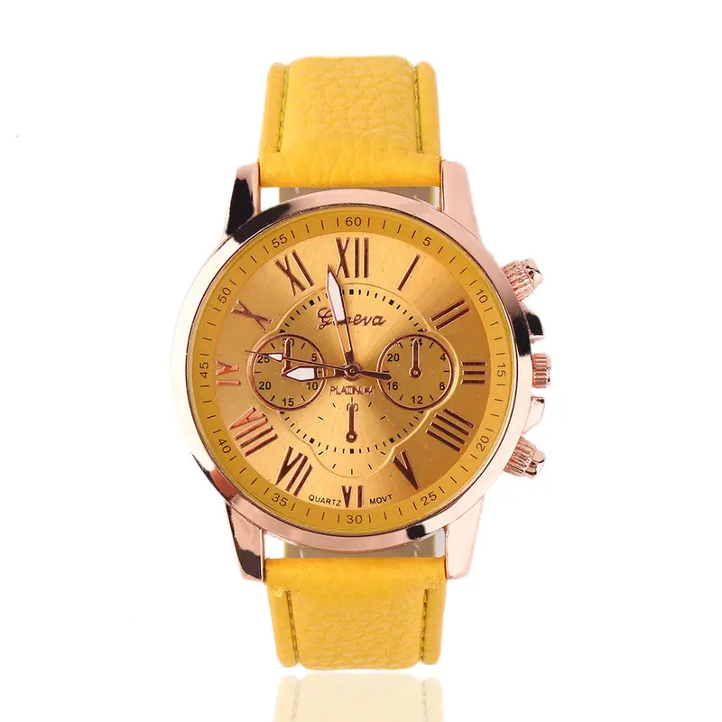 Casual Stylish Numerals Faux Leather Quartz Watch Montre Femme Watches Relojes Mujer 8