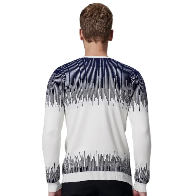 Casual Sweaterfloral Printedprint Design Round Neck Long Sleeve Slim Knitwear Sweaters 6