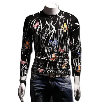 Casual Sweaters And Pullovers Wear Hombreslim Fit Long Sleeved O Neck Knitted Sweaterspullovers 1
