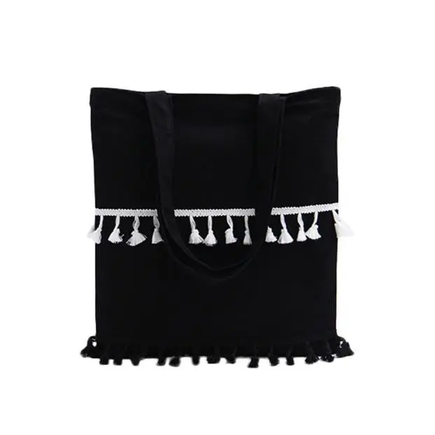 Casual Tassel Women Messenger Bags Canvas Trendy Shoulder Bags Crossbody Hbag Women's Bolsas 1