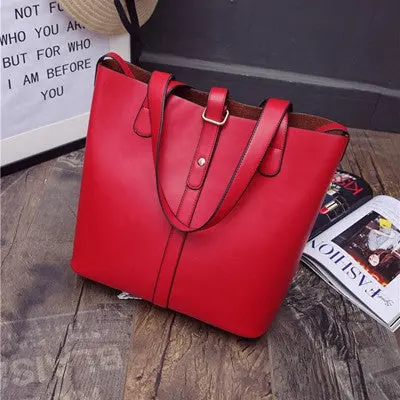 Casual Tote Women Leather Handbags Bucket Shoulder Bags Ladies Cross Body Bags Large Capacity Ladies Bag Bolsa Sac 4