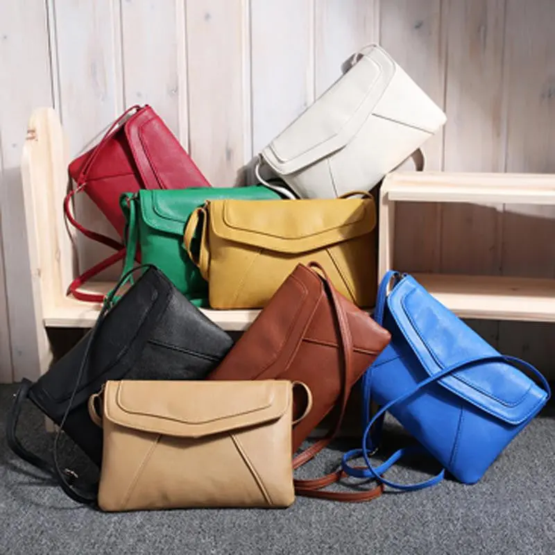 Casual Vintage Women Bags Retro Envelope Hbags Satchel Leather Zipper Crossbody Shoulder Messenger Bag Clutch Satchel Bolsa 1