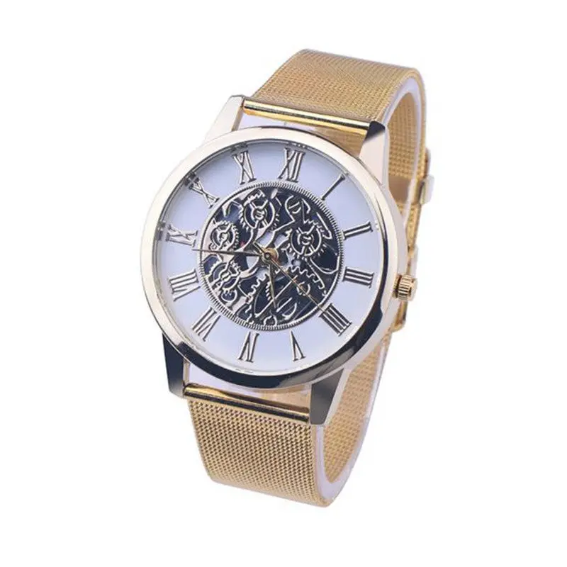 Casual Watch Men Dress Watches Roman Quartz Wristwatch For Men Relogio Masculino Clock Hollow Design Relogio 2