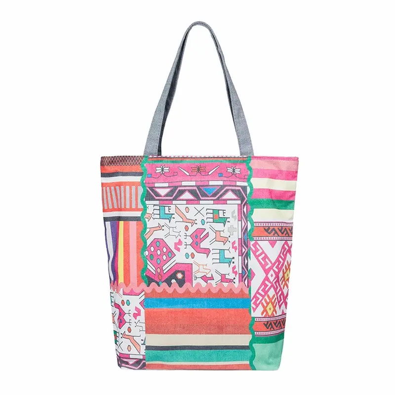 Casual Women Bag Butterfly Printed Canvas Hbags Shoulder Shopping Bag Travel Bags Tote Hbag Women Bags Bolsas 2