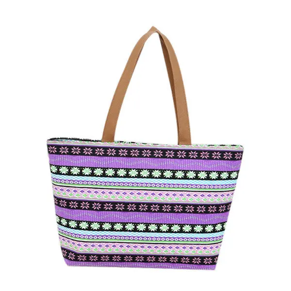 Casual Women Canvas Print Hbag Shoulder Bag Ladies Clutch Tote Messenger Bag Shopping Bags Bolsas 5