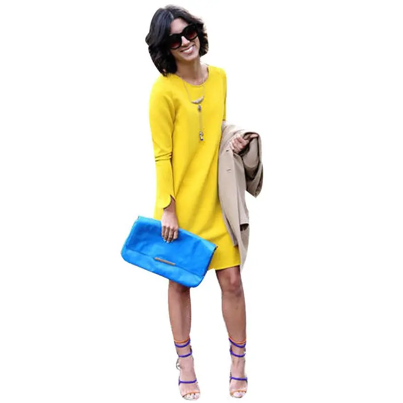 Casual Women Dress Long Sleeve Backless Evening Party Mini Dress Vestidos Plus Size 1