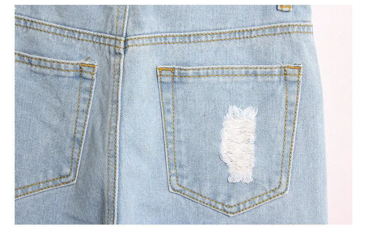 Casual Women Jeans Ripped Denim Boyfriend Jeans For Women Plus Size Jeans Women Hole Vintage Trousers Capris For Women 6