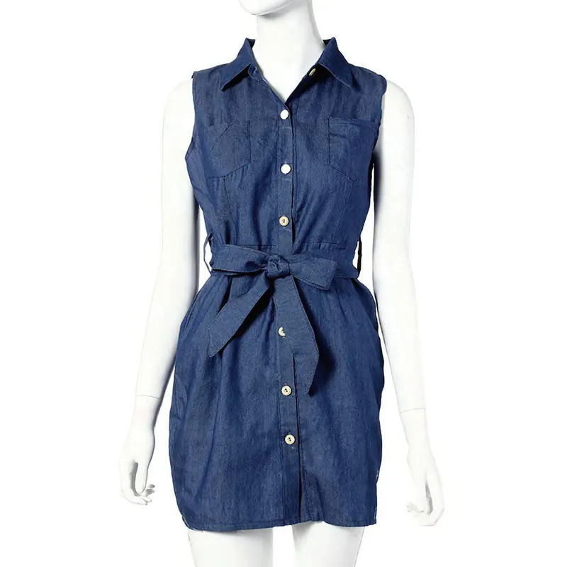Casual Women's Dress Super Quality Sexy Romper Sleeveless Denim Dresses Bodysuit Dress Elegent Outwear Plus Size 3