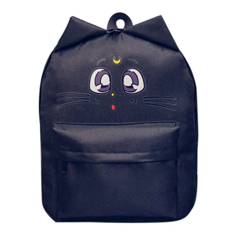 Cat Ear Canvas Backpack Women Bag Cartoon School Bags For Teenagers Backpacks For Teenage Girls Mochila Satchel Rucksack 2