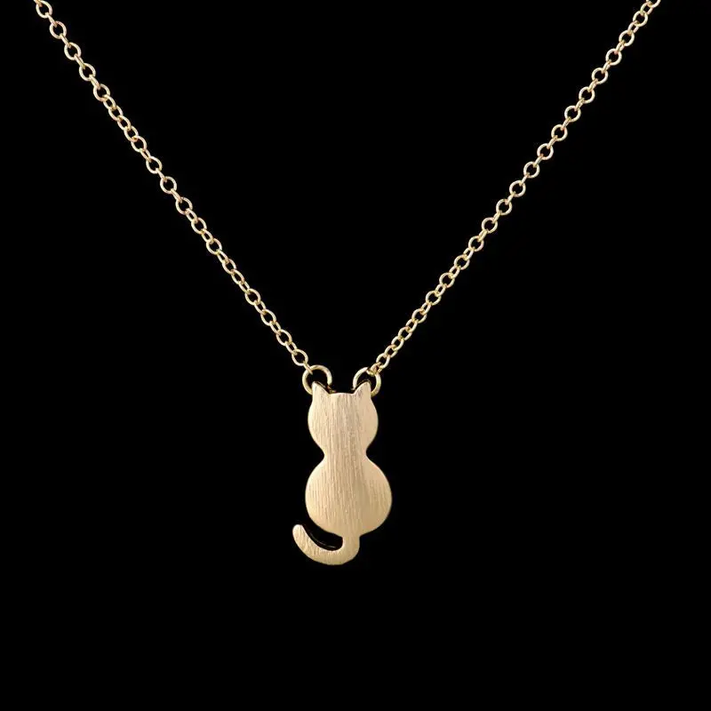 Cat Jewelry Gold Plated Cute Kitty Necklaces Animal Necklaces Girlfriend Gifts N126 2