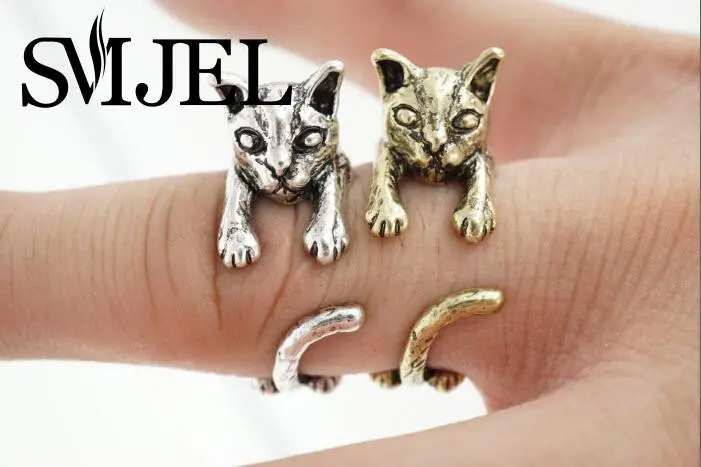 Cat Ring Anel Anillos Gato Bague Anillo Gato Anis Animal Kitty Rings Bague R317 1