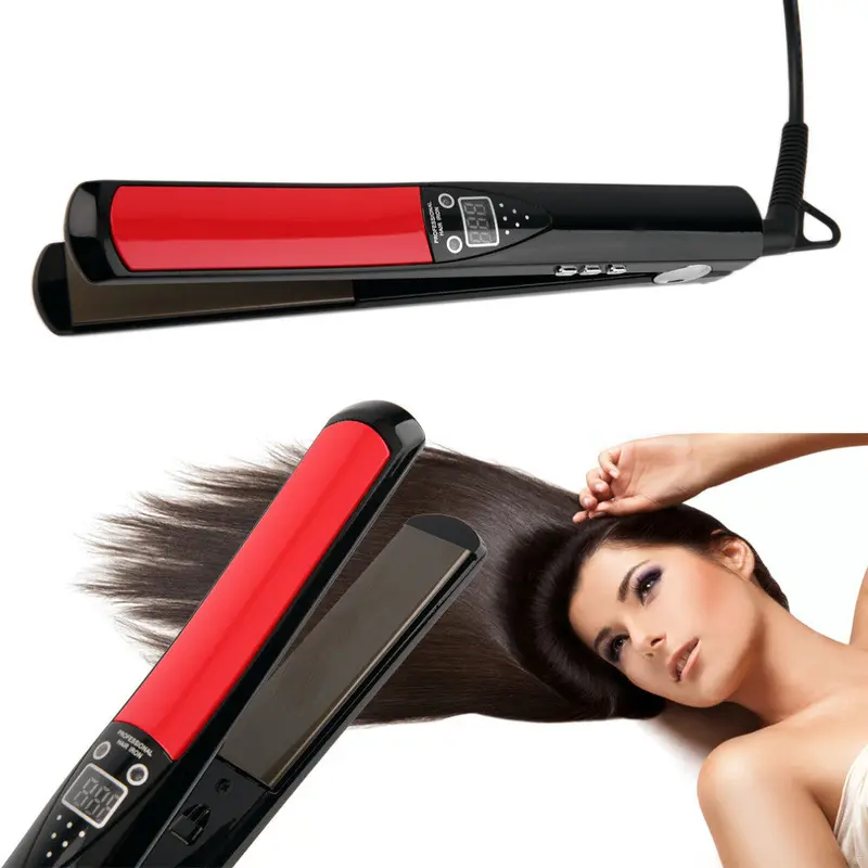 Ceramic Digital Lcd Hair Straightening Straightener Flat Iron 1
