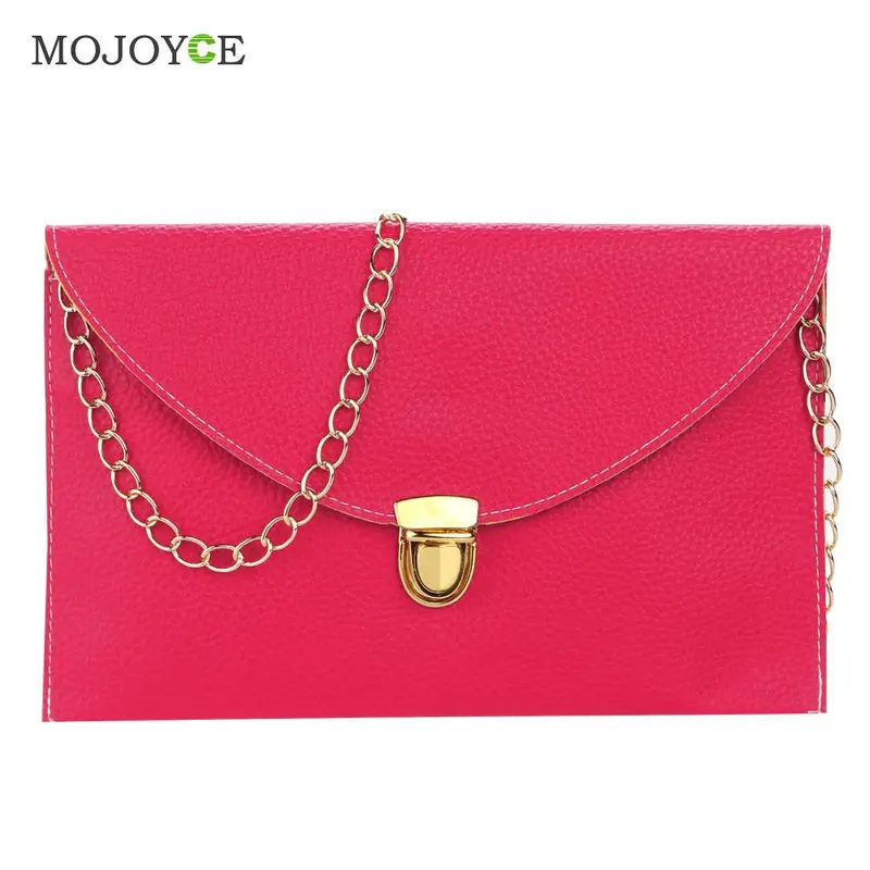 Chain Women Bag Multi Color Shoulder Crossbody Bag Women Leather Handbags Envelope Clutch Women Messenger Bag Bolsa Feminina 3